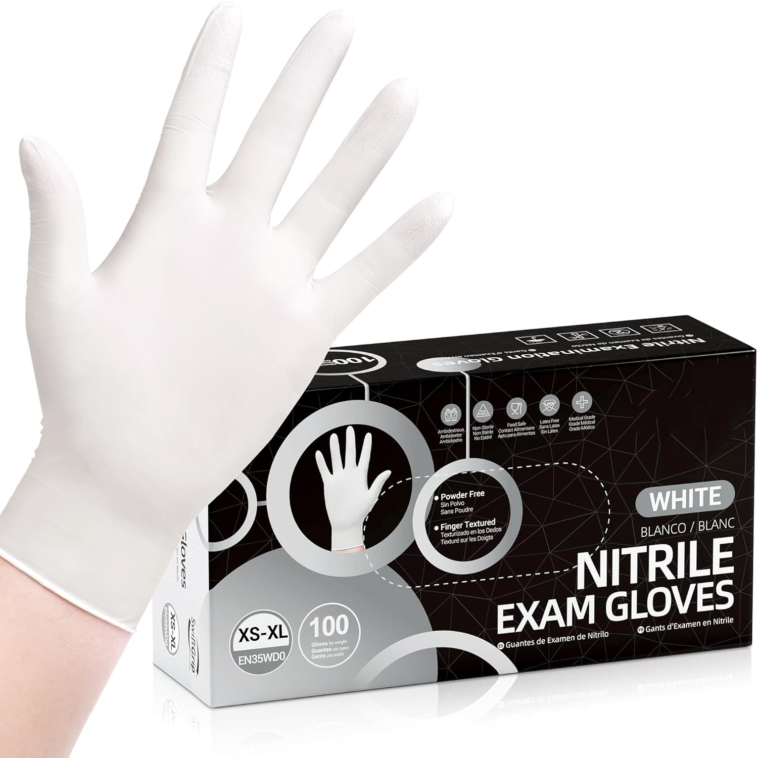 100 Guantes de Nitrilo Desecha - Medical Gloves reseña y precio