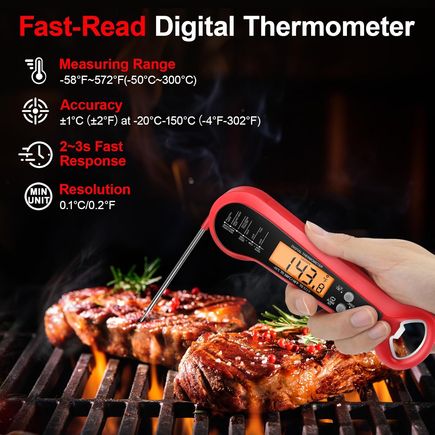 Termómetro de Carne Profesiona - Thermometer Digital reseña y precio